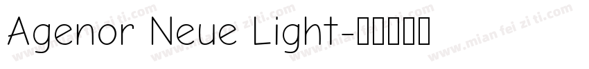 Agenor Neue Light字体转换
